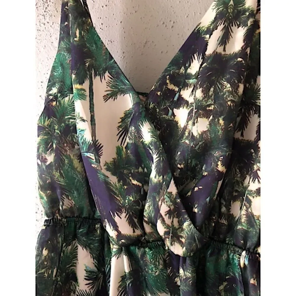 Forever 21 Palm Tree Dress Size Small - Picture 7 of 8
